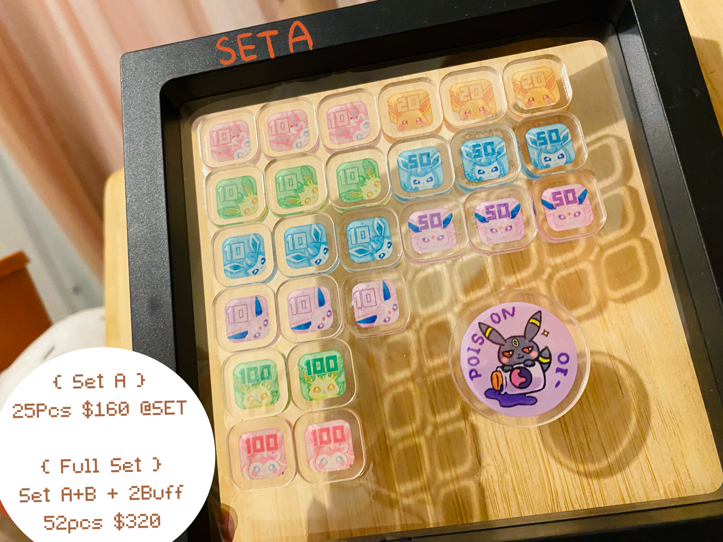 PTCG 傷害指示物 - 伊貝 伊布家族 Eeveelution Damage Counter Set