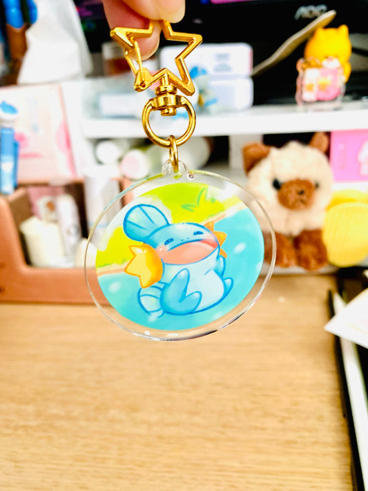 Pokemon 匙扣 第三代御三家 水躍魚
