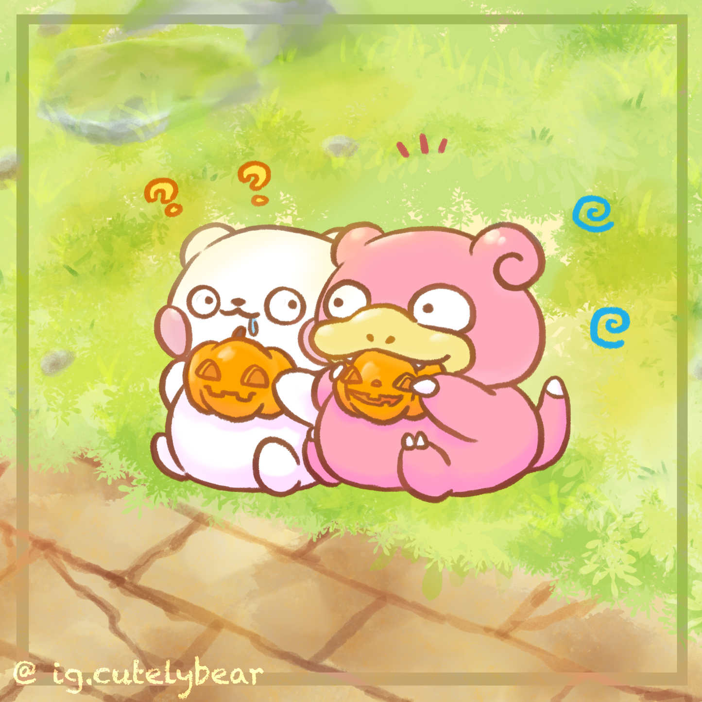 Pokemon 立牌 小呆熊x呆呆獸