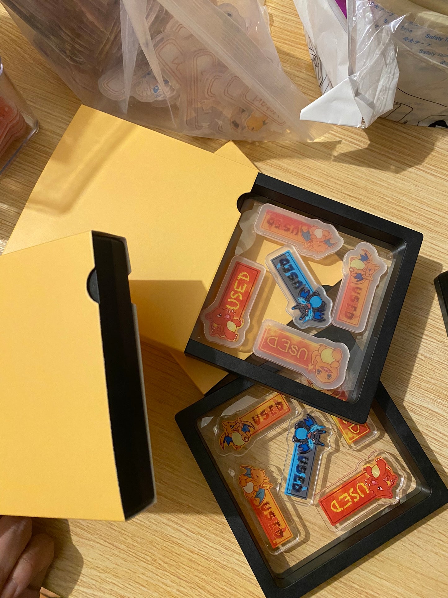PTCG USED牌 噴火龍 Charizard 進化鍊套裝 連收藏框