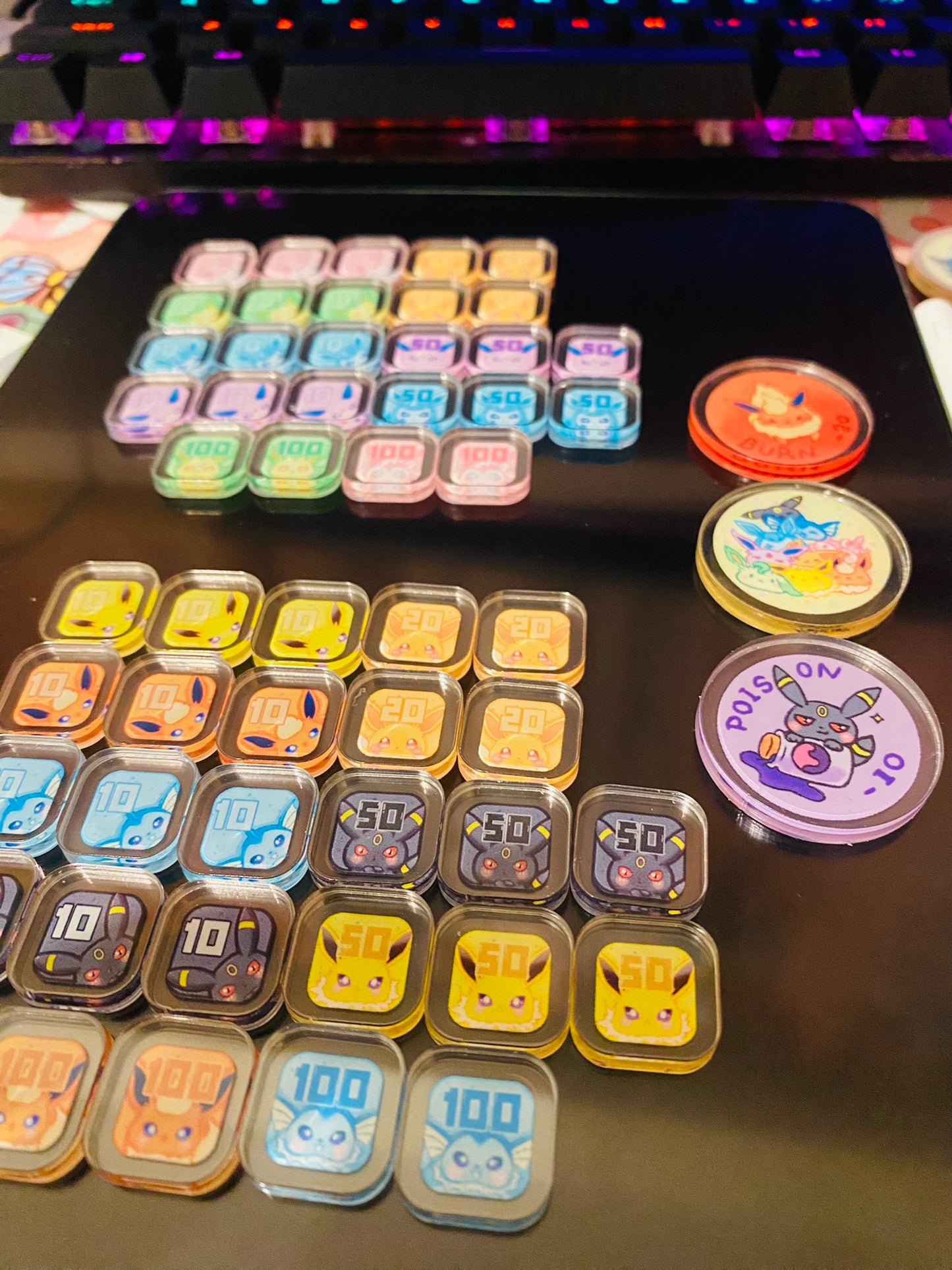 PTCG 傷害指示物 - 伊貝 伊布家族 Eeveelution Damage Counter Set