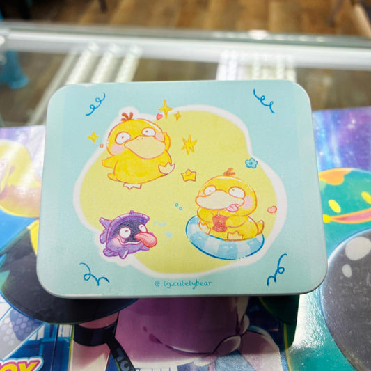 Pokemon 鐵盒 傷害指示物盒 Tin 傻鴨 可達鴨 x 大舌貝 Psyduck x Shellder - 夏日Summer