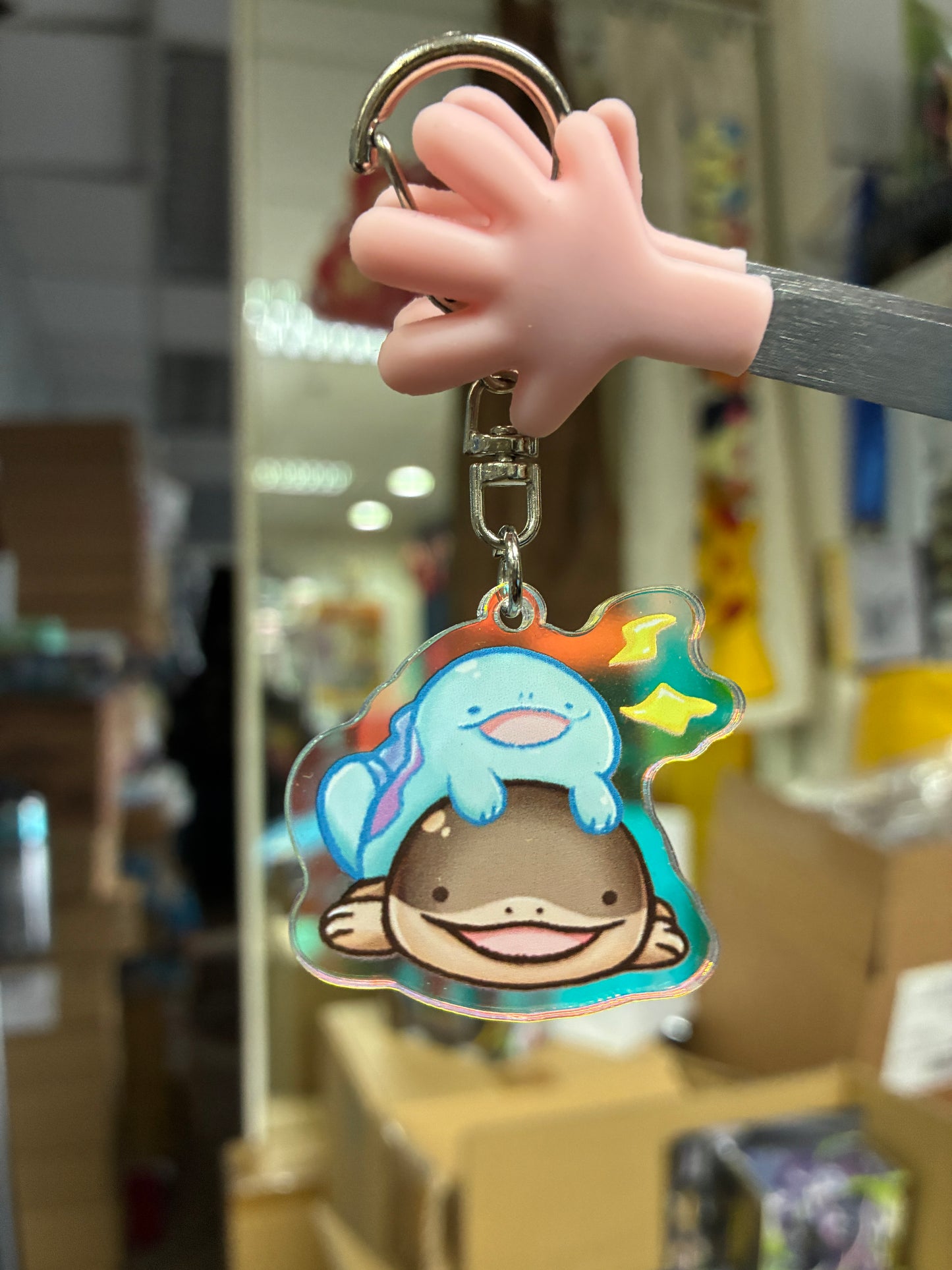 [展場販售限定] Pokemon 沼王x土王 斜孭手機袋連匙扣 Clodsire&Quagsire Crossbody Bag with Keychain