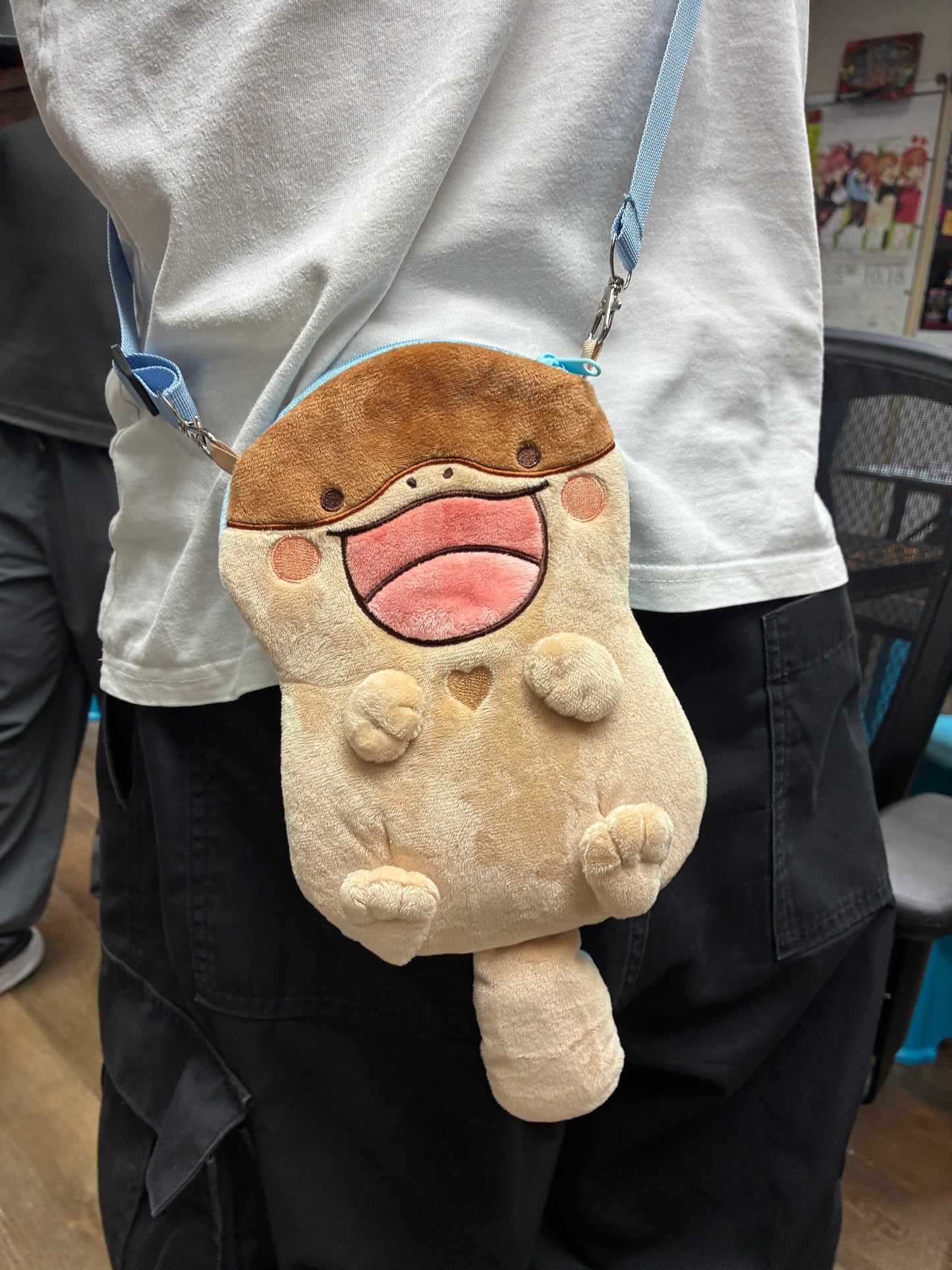 [展場販售限定] Pokemon 沼王x土王 斜孭手機袋連匙扣 Clodsire&Quagsire Crossbody Bag with Keychain