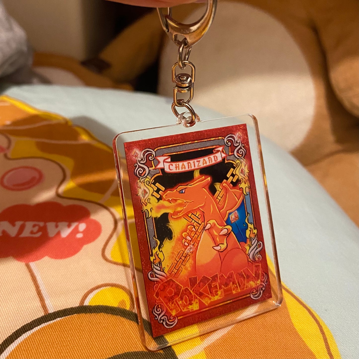 Pokemon 匙扣 噴火龍 方形
