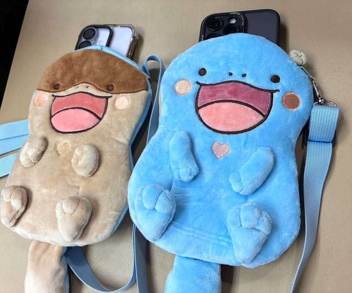 [展場販售限定] Pokemon 沼王x土王 斜孭手機袋連匙扣 Clodsire&Quagsire Crossbody Bag with Keychain