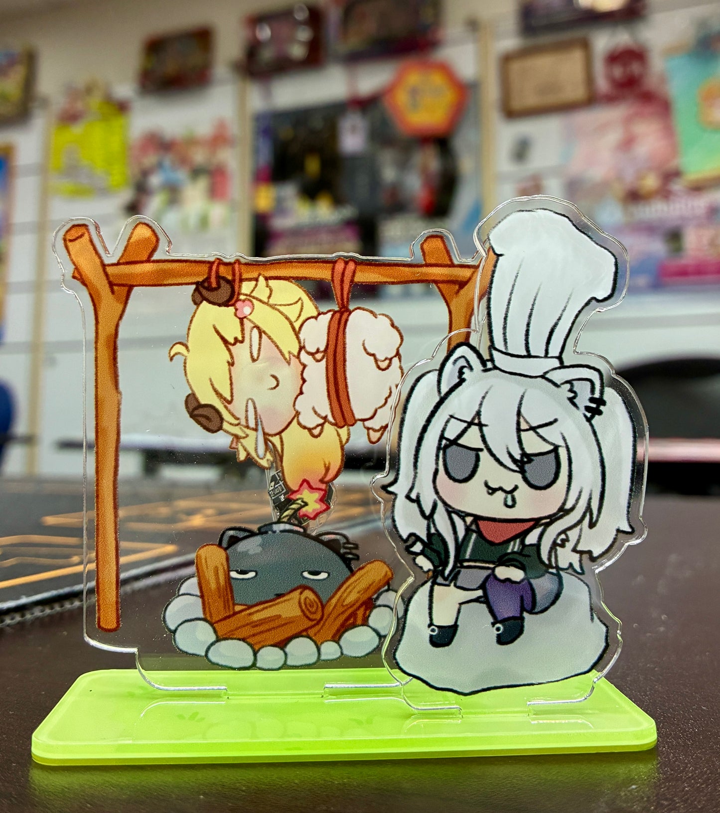 Hololive 發光立牌 角卷綿芽 獅白ぼたん WTM 角巻 わため 446