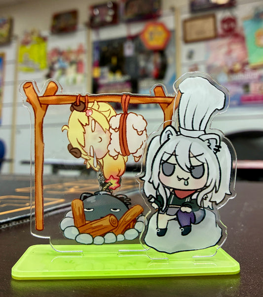 Hololive 發光立牌 角卷綿芽 獅白ぼたん WTM 角巻 わため 446