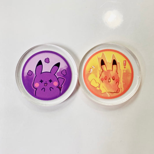PTCG 狀態指示物 比卡超Set [灼燒+中毒] Pikachu Set [Burn+Poison]
