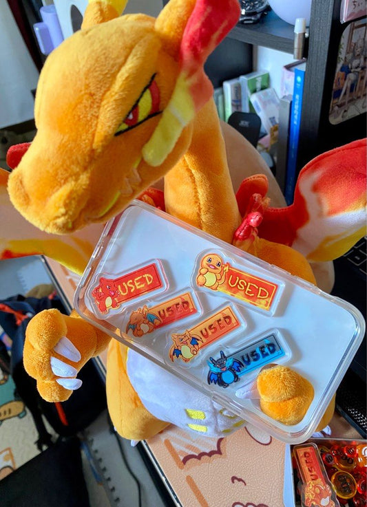 PTCG USED牌 噴火龍 Charizard 進化鍊套裝 連收藏框